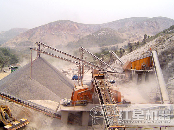 石子生產線加工客戶現(xiàn)場