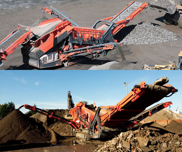 河南焦作履帶沙石分離機(jī)作業(yè)現(xiàn)場